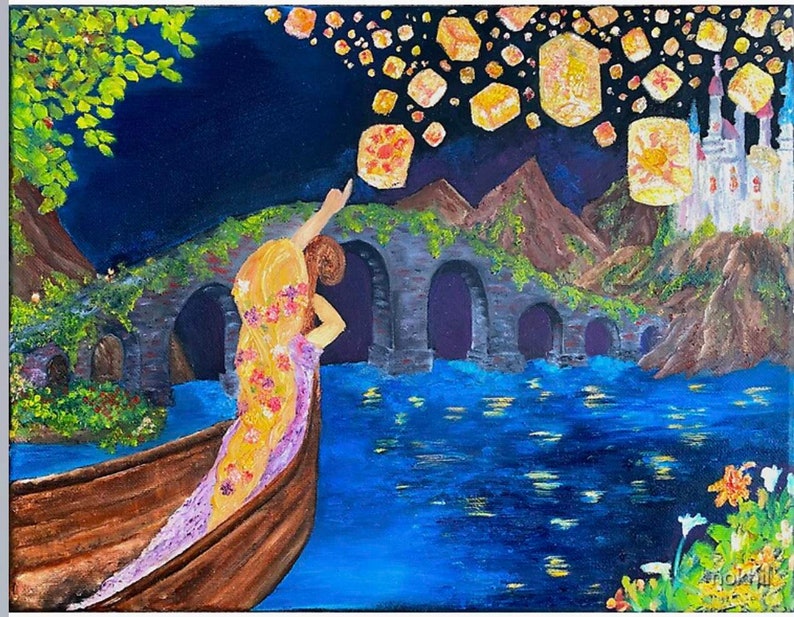 Tangled Disney Floating Lantern Rapunzel Laptop Sticker Decal Etsy