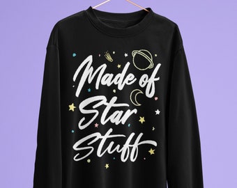 Space Stuff Star Sweater - Universe, Birthday, Astronomy, Nasa, Kawaii, Space Force, Pastel, Outer Space Gifts, Unisex Cute Sweatshirt