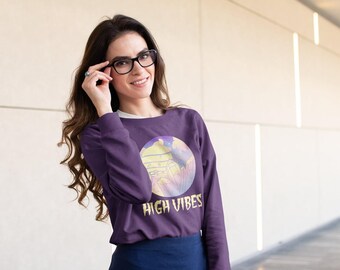 Vaporwave Sweater, Pastel Goth, Crystal Aesthetic, Kawaii clothing, High Vibes, Cyberpunk Sweatshirt, Pastel Clothing, Soft Grunge Unisex