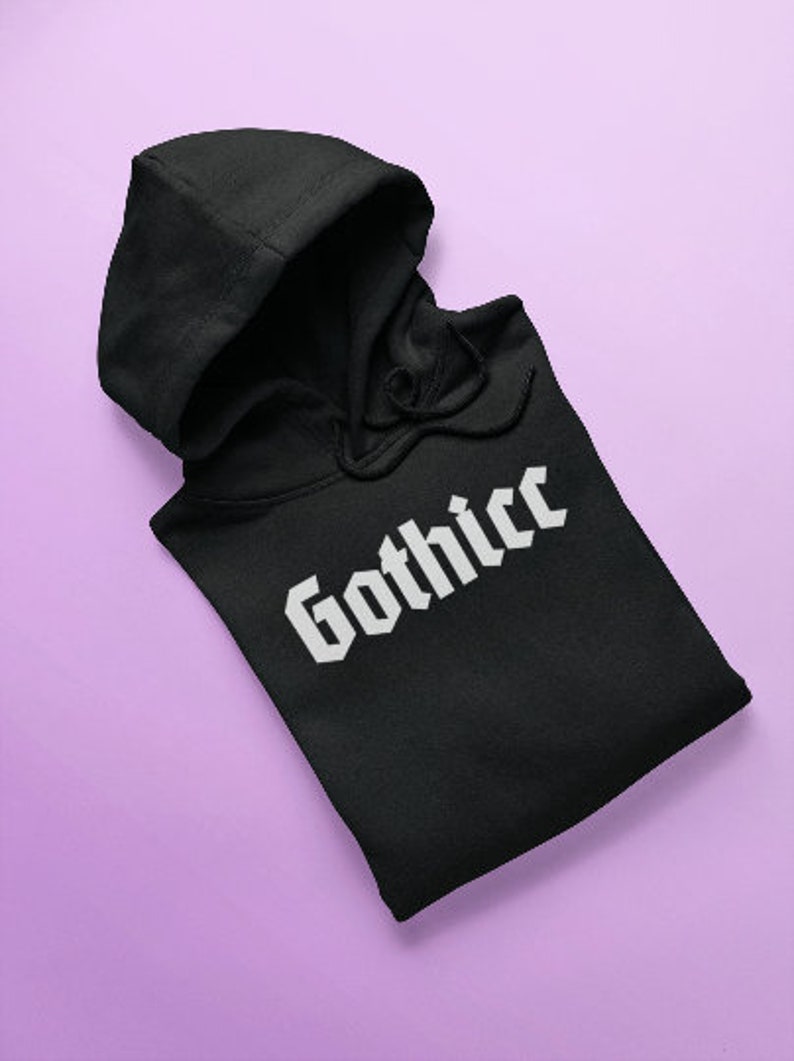 Goth Girl Hoodie, Thicc, Gothicc, Alt Fashion, Plus Size Goth, Soft Grunge, Kawaii Clothing, Metal Girl, Bbw, Curvy Girls Plus Sized 