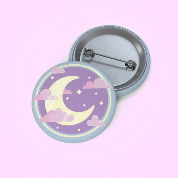 Purple Aesthetic Button Pins