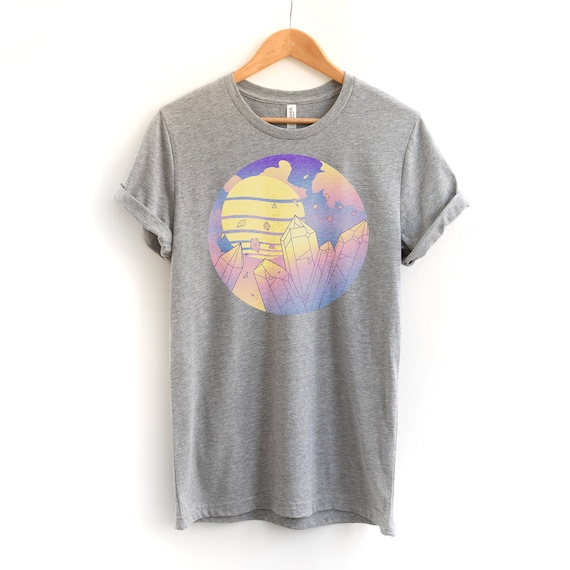Crystal Shirt - Crystal Lover Gift, Holistic Healing, Crystal Healing, Crystal Cluster Shirt, Vaporwave, Energy Healing, Spiritual Hippie