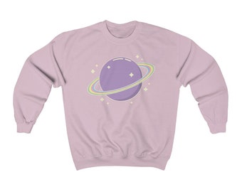 Space Sweatshirt Gift - Pastel Goth Kawaii, Fairy Kei, Rainbow, Lgbt, Pride Shirt, Star, Planet, Birthday, Cosmic, Unisex Aesthetic Sweater