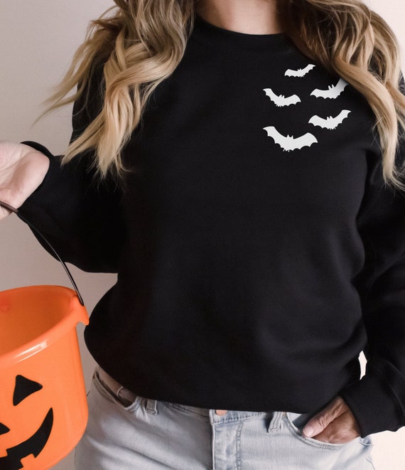 Halloween Bat Colony Sweater, Halloween Pullover, Fall Sweater, Vintage Goth Aesthetic, Cute Spooky Gifts, Gothic Pullover Sweatshirt Gift