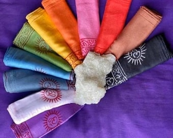 Meditation Prayer Shawl Scarves In Chakra Balancing Colors