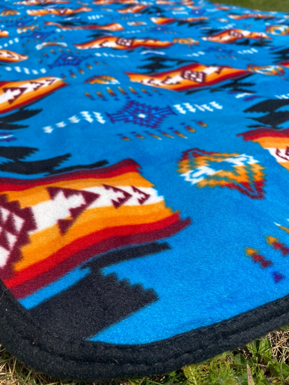 Native Print Fleece Blanket New Etsy