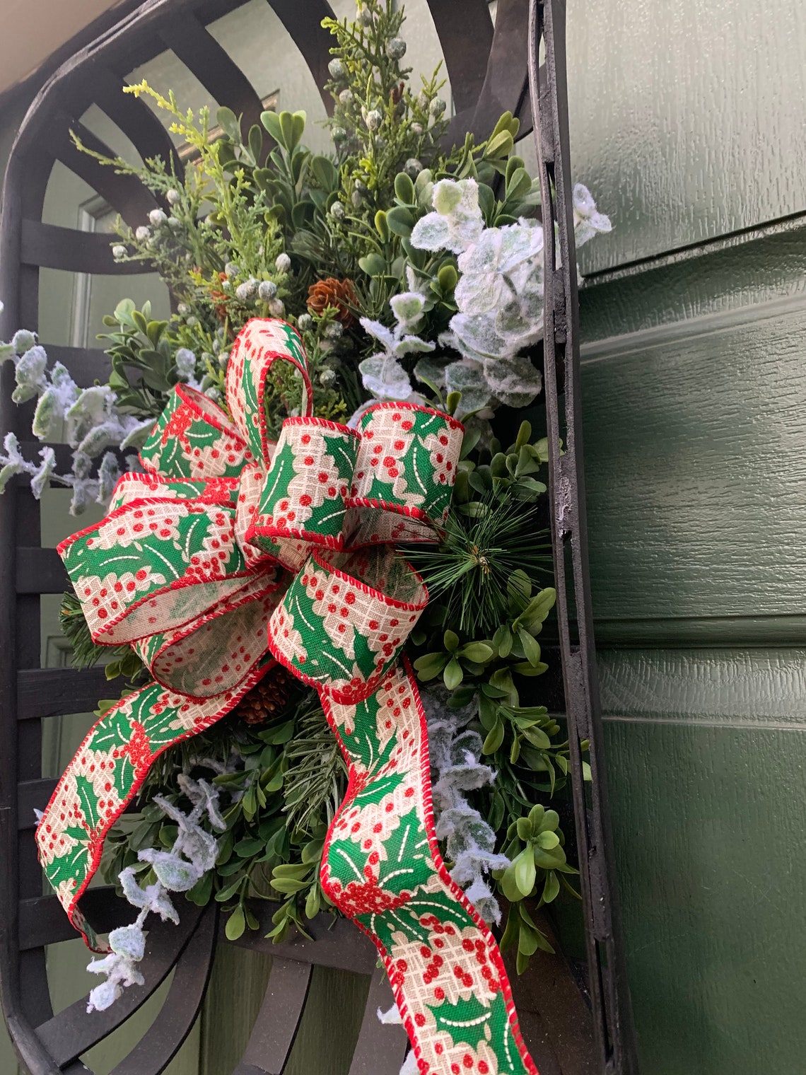 Tobacco Wreath Christmas Basket Christmas Wreath Etsy
