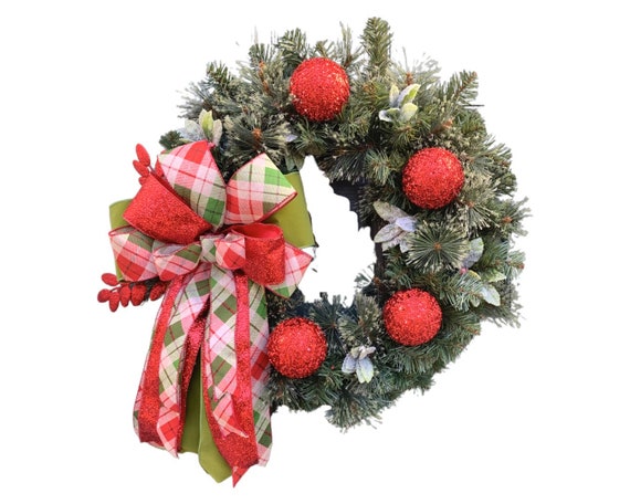 Vòng nguyệt quế đỏ xanh nơ