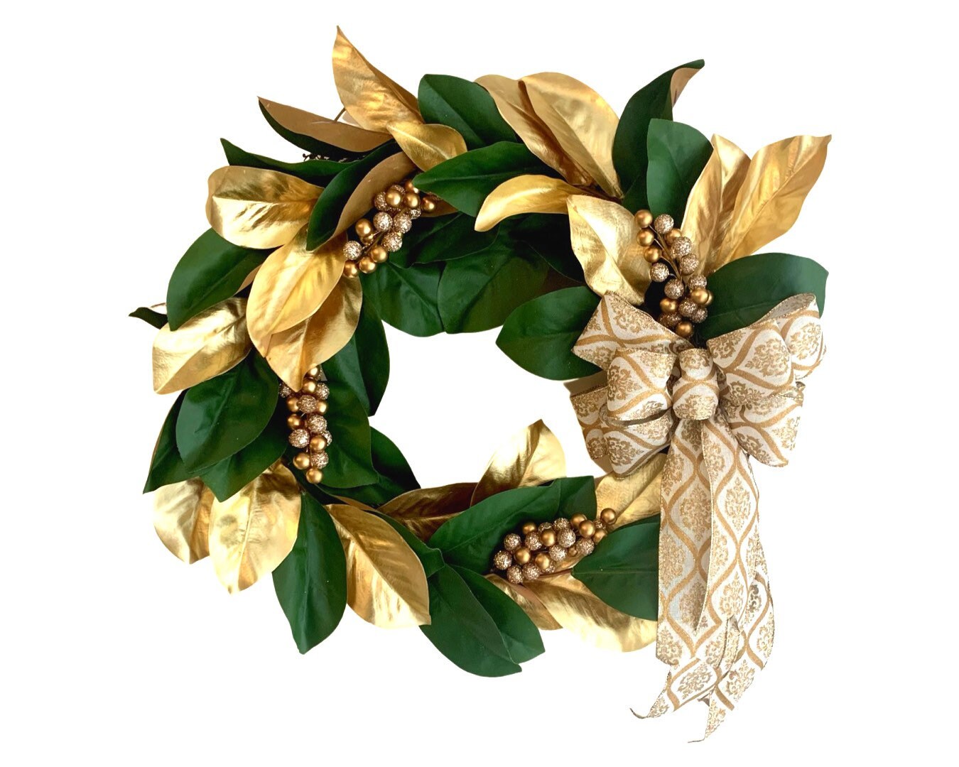 20 Christmas Wreaths for Your Front Door 7 Gold Magnolia Leaf Wreath, Magnolia Front Door Wreath, Magnolia…