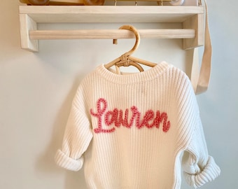 Custom Hand Embroidered Baby Sweaters