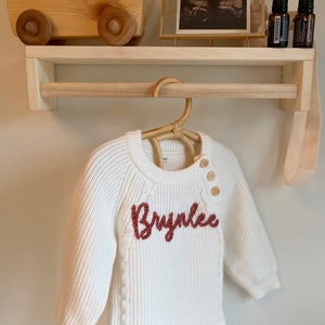 Custom Hand Embroidered Baby Sweaters / Personalized Baby Onesie
