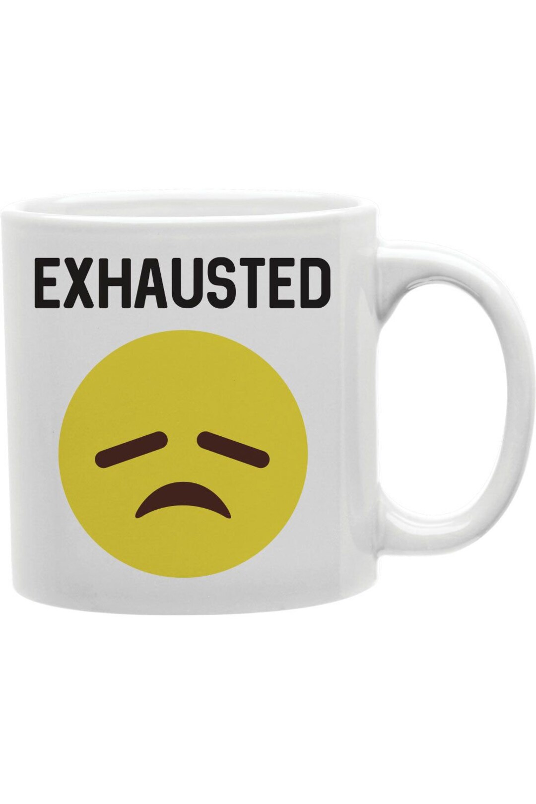 Exhausted Emoji Mug free Shipping Coffee and Tea Ceramic Mug Etsy