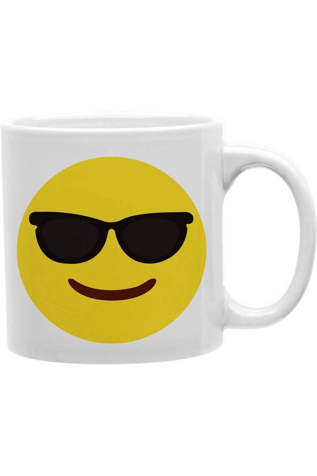 Sunglasses Face Emoji Coffee Mug Coffee and Tea Ceramic Mug Etsy
