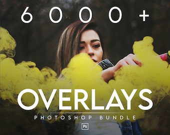 6000+ PHOTOSHOP OVERLAY BUNDLE | Mobile and Desktop compatible Photo Manipulation Bundle | Overlays for editing