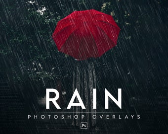 50 Regenoverlays | Realistische regen, regenval, regenfoto-overlays, weer-overlays, Photoshop-overlays, foto-overlays, fotografie-overlays