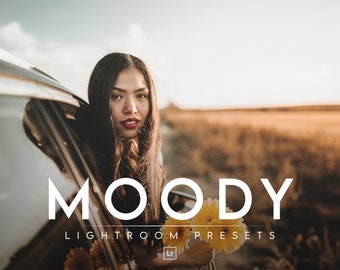8 MOODY LIGHTROOM PRESETS Outdoor presets, mobile presets, lightroom desktop presets, bright presets, Instagram Lr preset, dark photo filter