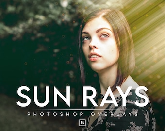 25 superposiciones de rayos de sol para Photoshop con efectos bokeh soleados (JPEG)