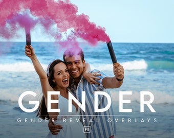 Gender Reveal und Baby Shower Smoke Overlays - 60 Pink & Blau PNG Effekte für trendige Fotobearbeitung - Instant Download für Digital Art Projekte