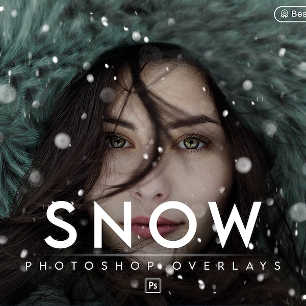 70 Falling Snow Photoshop Overlays, Winter Overlays, Christmas Overlays, Photoshop Snow Filter, Photoshop Brush, Photo Editing for Photoshop