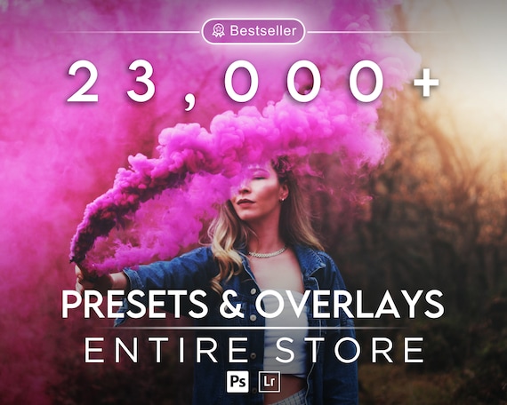 23000+ Entire Store Photo Manipulation Bundle | Photoshop Overlays, Lightroom Presets, Editing Actions, Brushes