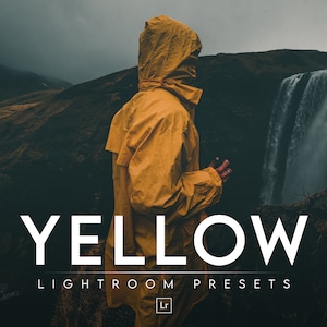 6 Yellow Mood Lightroom Presets, Moody presets, spring presets, lightroom DNG presets, lightroom Mobile presets, Rain presets