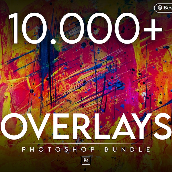 10000+ PHOTOSHOP OVERLAY BUNDLE | Mobil- und Desktop-kompatibles Foto-Manipulations-Bundle | Overlays zum Bearbeiten