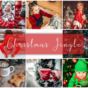 20 CHRISTMAS JINGLE LIGHTROOM Mobile Preset & Desktop, Bright Photo Filter, Winter Holiday Preset for Instagram Blogger, Clean Airy Filter