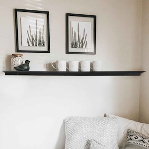 Black matte long shelf, RAL colors, length options