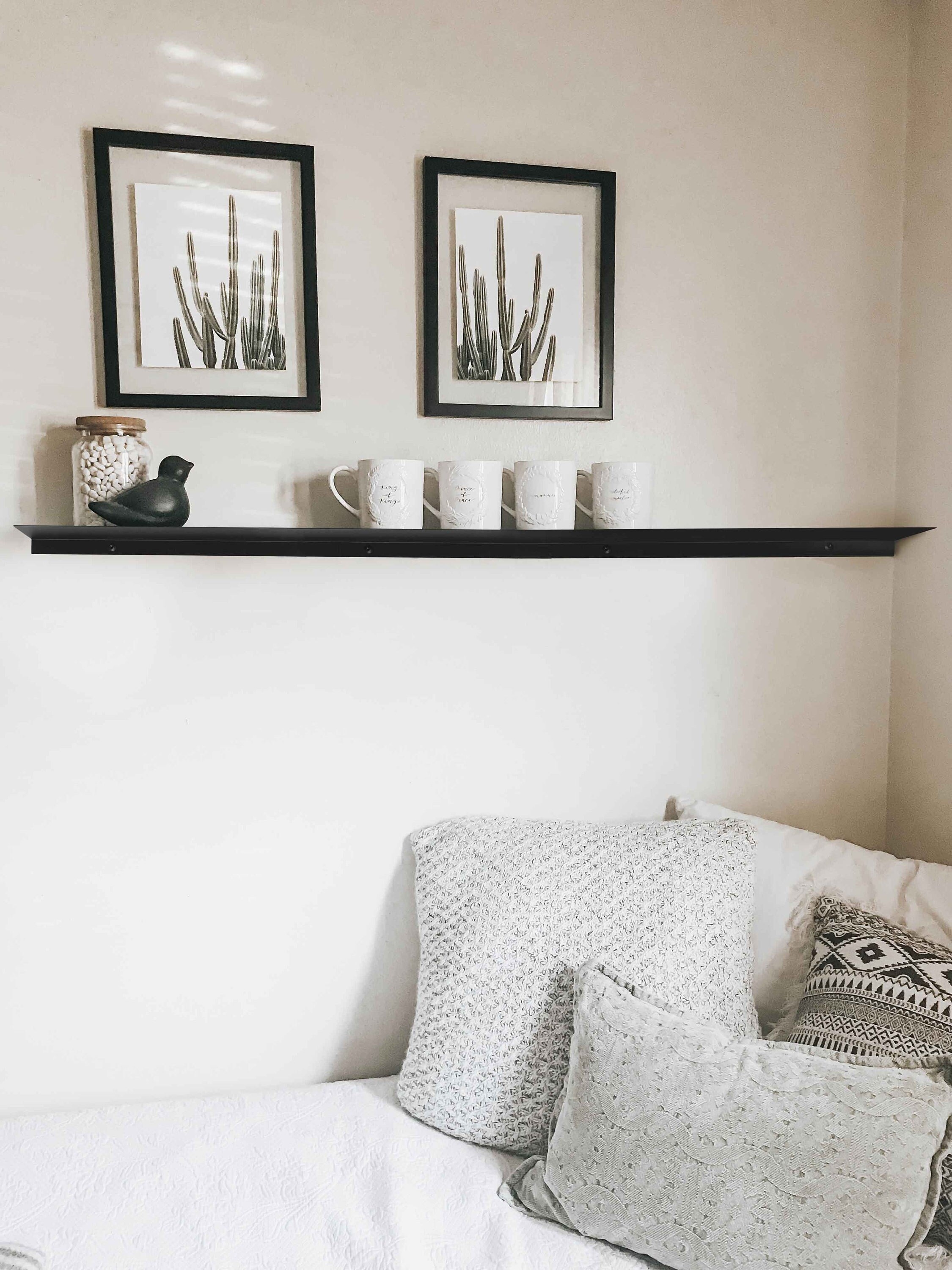 Black Matte Long Shelf, RAL Colors, Length Options - Etsy