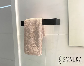 Black Matte Hand towel holder, towel ring 30 cm, towel hanger, elegant bathroom, kitchen organisation