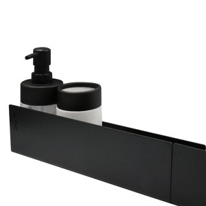 Black / White matte shower shelf 30 - Simple & elegant, stainless steel, bathroom organisation