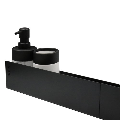 8 Matte Black Ceramic Corner Shelf Elegant Shower Shelf Etsy