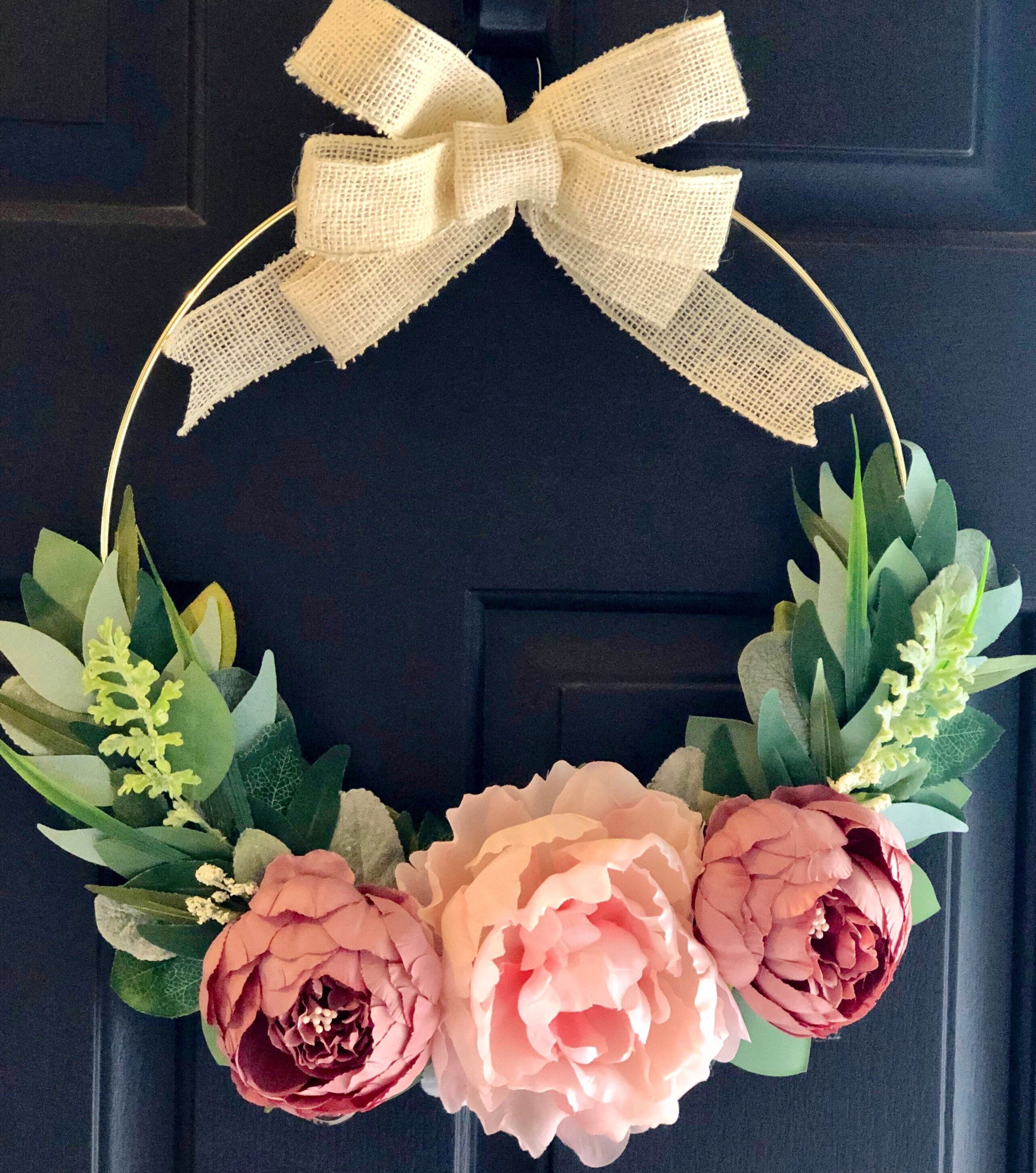 Modern Farmhouse Floral Wreath Etsy