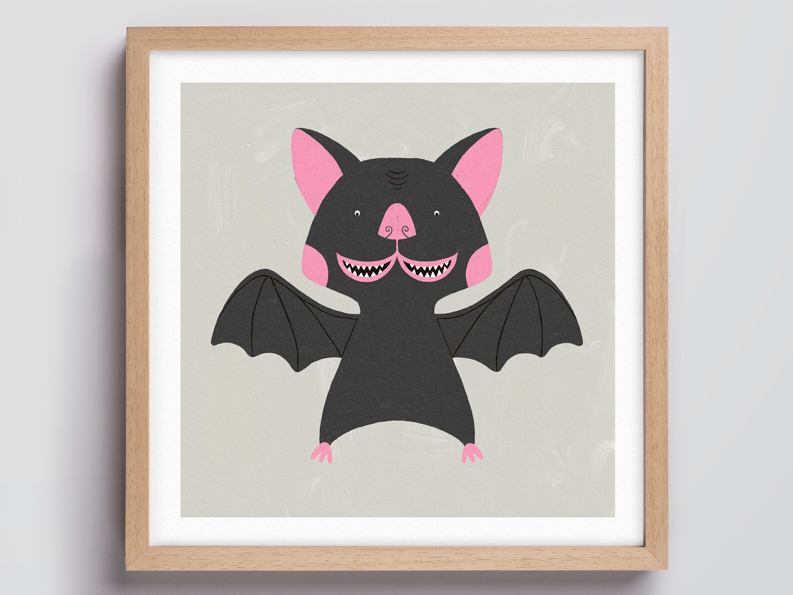 Bat Nursery Poster / Print for Kids / Artprint / 21 X 21 Cm Etsy UK