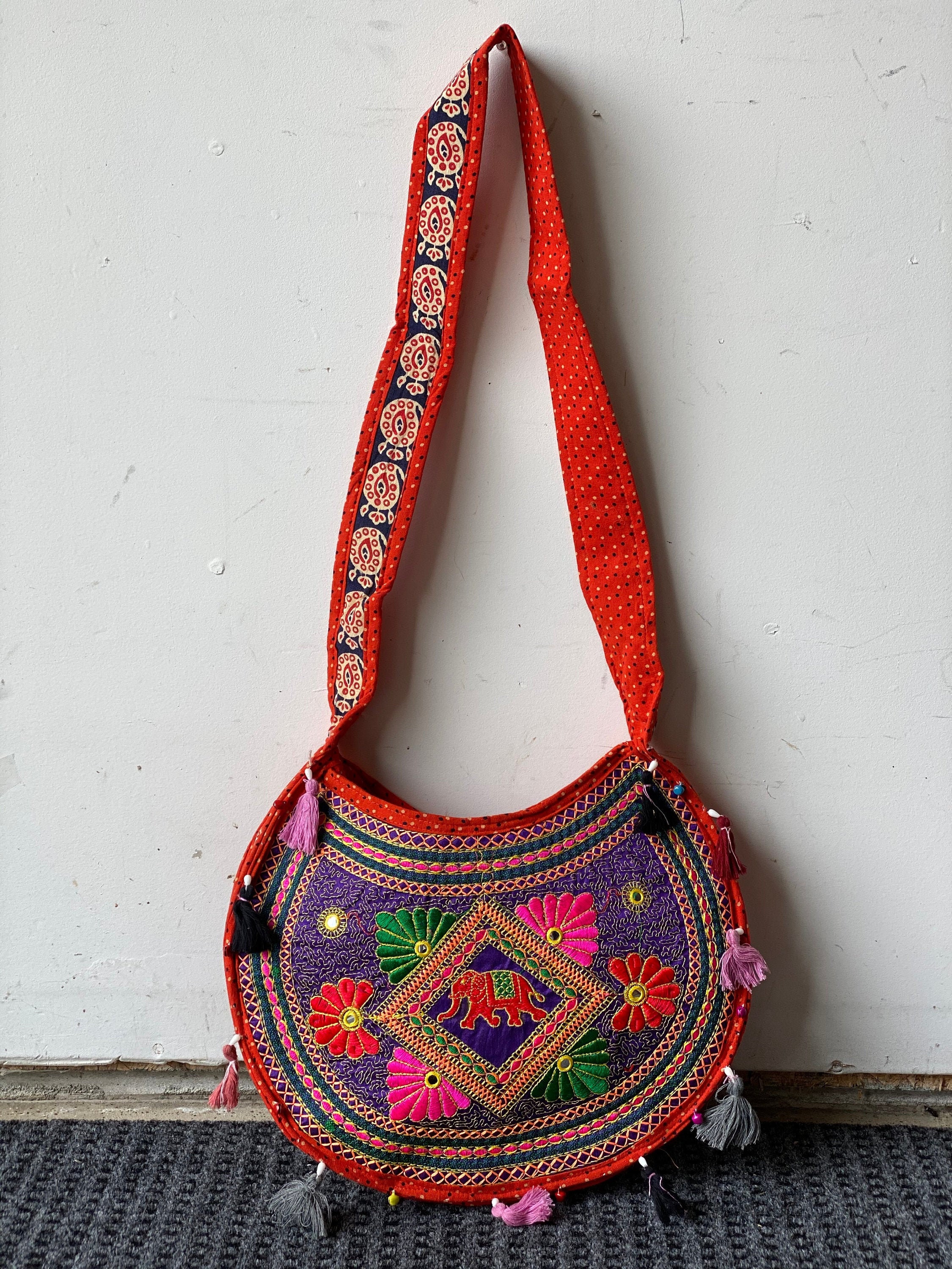 Indian Ethnic Handmade Embroidered Bohemian Shoulder Bag | Etsy
