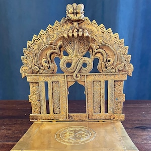 Brass Temple, Pooja mandir for home,Pooja Ghar, Mandapam for Worship, Traditional Indian Style,Home Decor, Ethnic Decorative Showpiece