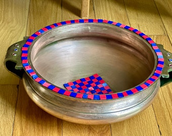 Traditional Brass Peacock Urli: South Indian Home Decor Bowl