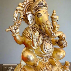 Brass Ganapathi, Vigneswaran idol, Ganpati Murti, Ganesha Statue