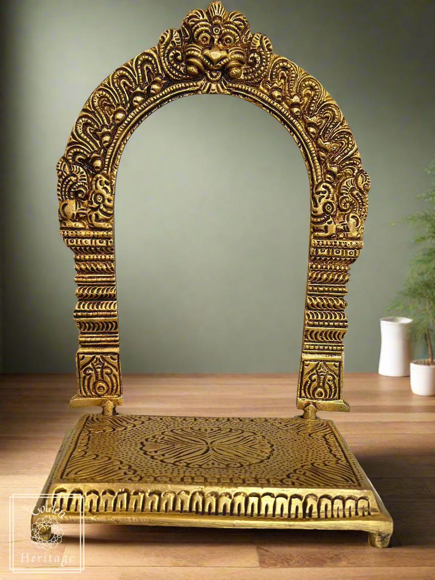 Pure brass Prabhavali  for your God, Decor on wall, Handmade brass Prabhavali