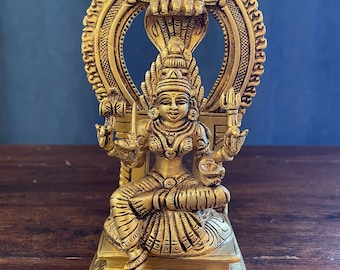 Auspicious Idol of Parvati -Karmani idol, Religious Home Decor, Brass Parvati Murti, Indian Parvati Sculpture