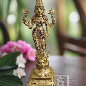 Messing Vishnu Durga Skulptur, religiöse Göttin
