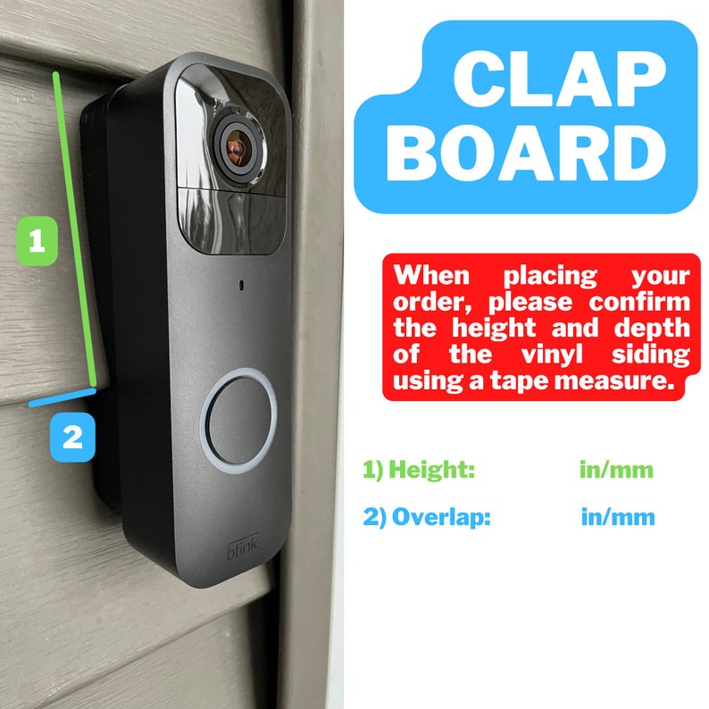Blink Compatible Doorbell Mount for Clapboard and Dutch Lap - Etsy