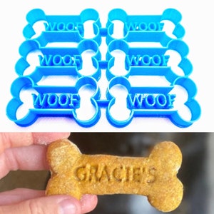 Personalized dog bone multi treat cutter for making homemade dog treats! Gift for dog owners, dog trainers, doggy daycare, gotcha day!