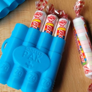 Étui de transport de glucose Booster Pak pour bonbons Smarties, Rockets, pour diabète de type 1, hypoglycémie, hypoglycémie