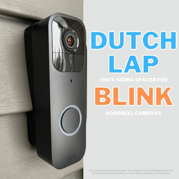 Blink Doorbell Camera Mount Spacer for Dutchlap Vinyl Siding, Dutch Lap  Custom Doorbell Mount Improves Security Video Camera Angle 