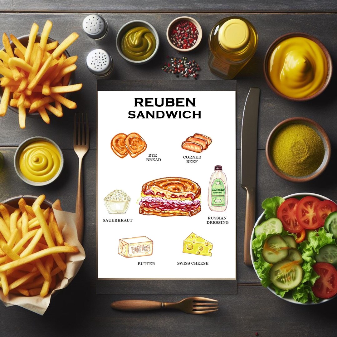 REUBEN Sandwich, Digital Download, Printable, Bar, Kitchen Decor - Etsy