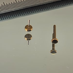 18g (1.0) Threadless Titanium Disc 3mm Top w/ Flatback in 1/4" (6mm) or 5/16" (8mm) Anodized Bronze Finish