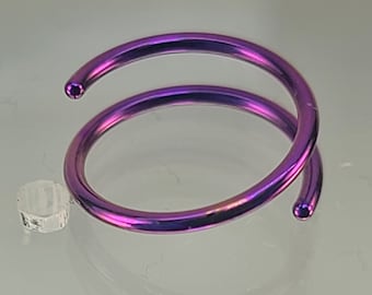 20g Titanium Double Nose Hoop Twisty Nose Ring Hinge Clasp Hoop *Choose Diameter and Anodized Finish Color*