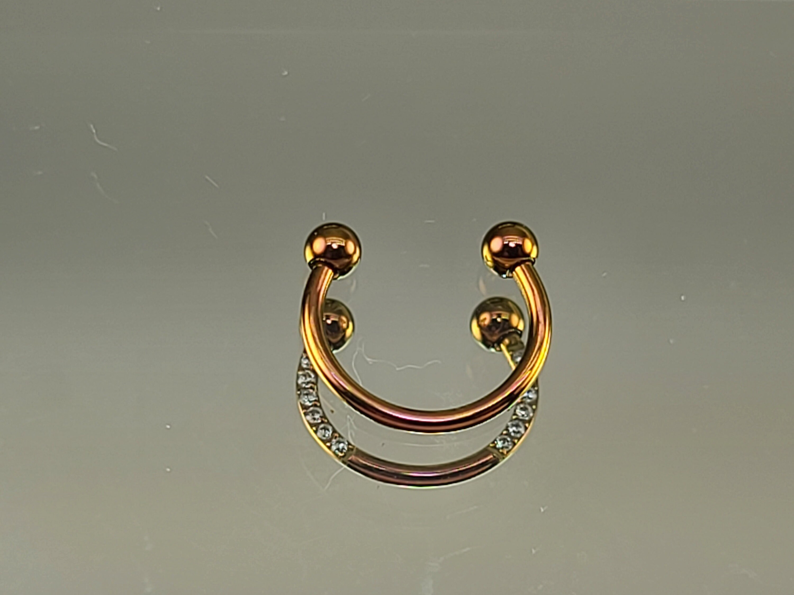 16g Gem Septum Horseshoe Septum Ring 3/8 10mm Diameter Etsy