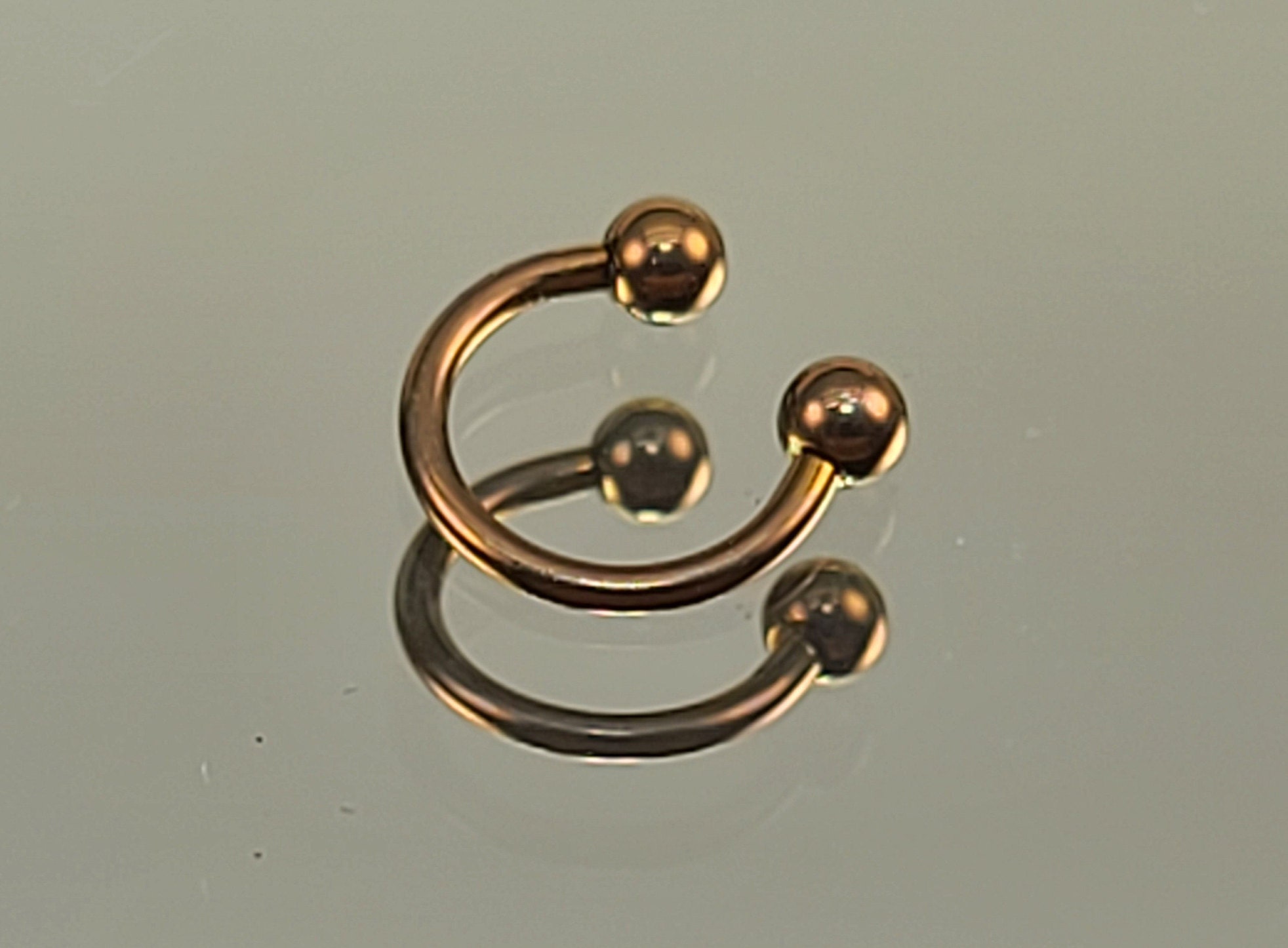 16g 1.2mm Titanium Septum Horseshoe Internal Thread Bronze Circular Barbell Horseshoe choose Diameter Anodized Finish Color Etsy UK
